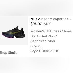 Nike Air Zoom SuperRep 2 - Black and Purple
